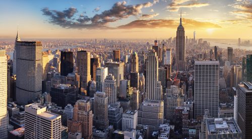 Aerial view of New York City