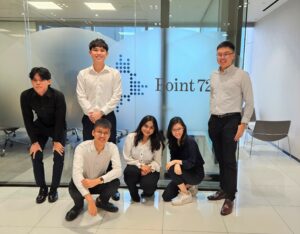 Young men and women in an office