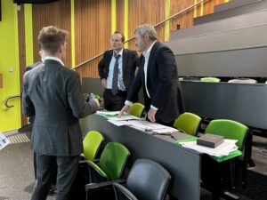 Men on judging panel
