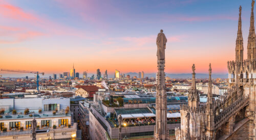 Skyline of Milan, Italy